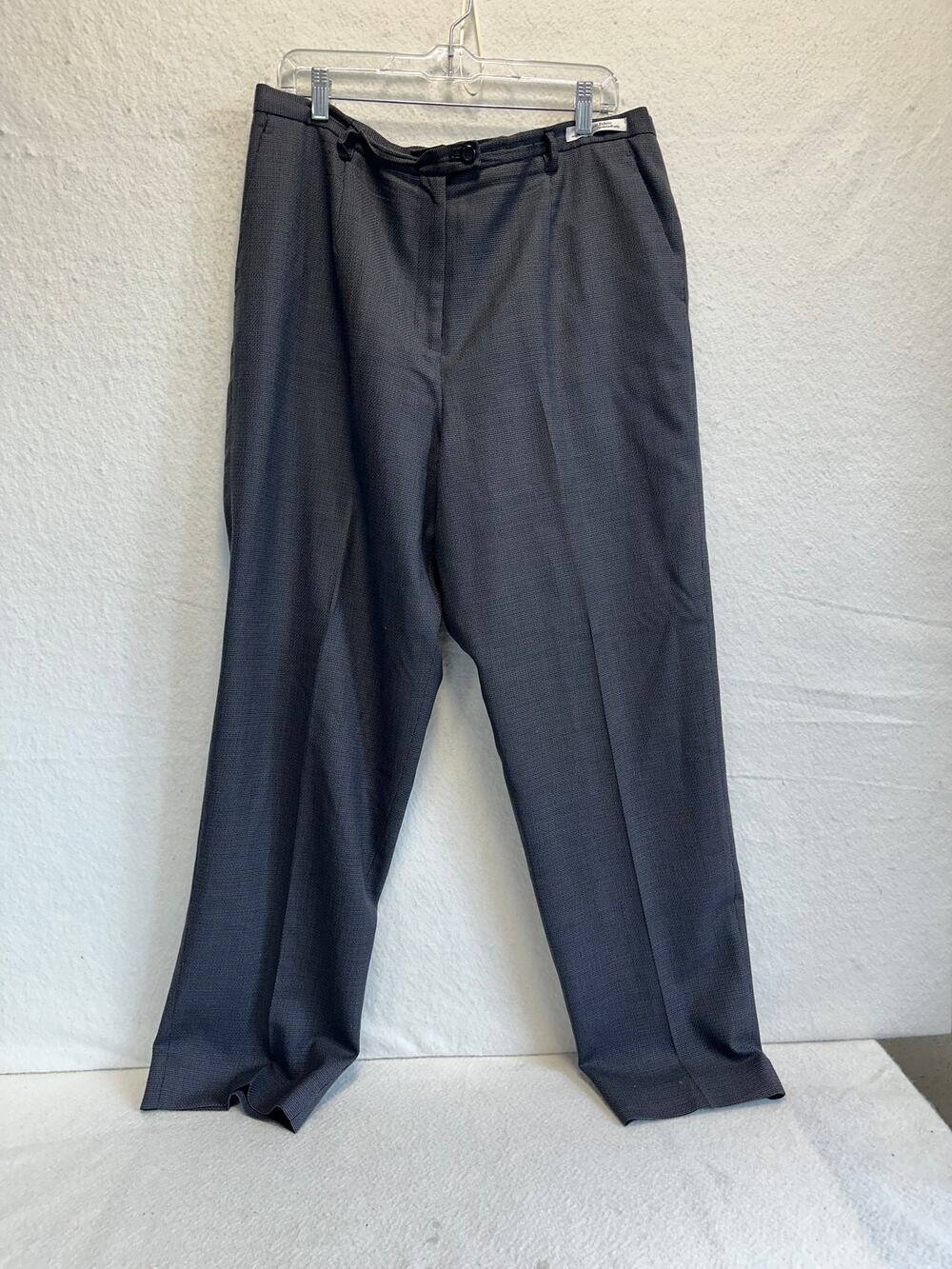 Pendleton Vintage Virgin Wool Women's Dress Pant Gray Weave SZ 18